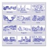 Illustrator's Edition Wall Calendar, Victorian Illustrations Artwork, 12 x 12, White/Blue Sheets, 12-Month (Jan to Dec): 2025 - 2 of 4