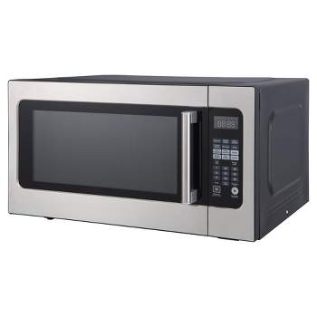 Magic Chef 2.2 Cubic Feet 1,200 Watts Countertop Microwave Oven with Sensor Cooking, Large Microwave for Kitchen Spaces, Stainless Steel, MC2211MS