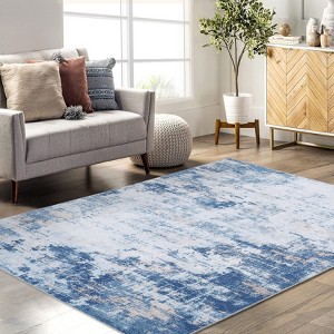 Abstract Machine Washable Area Rug Non-Slip Carpet - 1 of 4