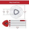 Racxily 6 Pack O Cedar Spin Mop Replacement Mop HeSpin Mopd, Spin Mop Replacement Microfiber Mop Head, 360 Degree Easy Wringing Dust Mop Head - 2 of 4