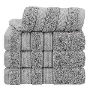 American Soft Linen 4 Piece 100% Cotton 16x28" Salem Hand Towel Set - 1 of 4