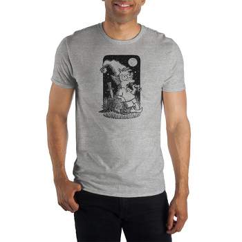 Disenchantment Adult Cartoon Men's Elfo Character Heather Grey Graphic T-Shirt
