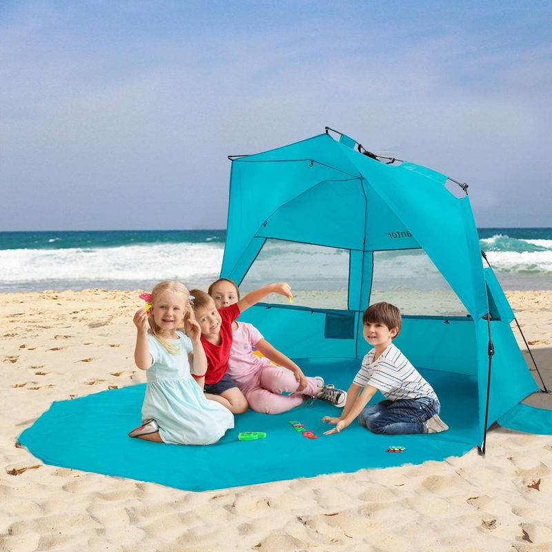 Alvantor Outdoor Automatic Pop-Up Sun Shade Canopy 3 People Beach Shelter Tent Turquoise, 4 of 12