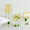Slickblue Set of 4 Double Wall Highball Glasses - 10 oz - Blue / Light Amber - 2 of 4