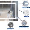 32x24 inch Bathroom Vanity Mirror with LED Lights, Anti-Fog Dimmable Wall Mounted Makeup Mirror for Living Room Bedroom Bathroom - 3 of 4