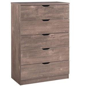 NicBex 44.00"H Simple Cut Out Handles Dresser for Bedroom with 5 Drawers - 1 of 4