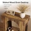 Lantine Wood End Side Table with Storage Space for Living Room, Narrow Nightstand for Bedroom, Brown - 4 of 4