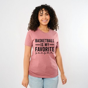 Simply Sage Market Women's Basketball Is My Favorite Season Short Sleeve Graphic Tee - 1 of 4