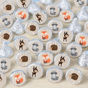 Big Dot of Happiness Woodland Creatures - Baby Shower or Birthday Party Small Round Candy Stickers - Party Favor Labels - 324 Count - 1 of 4