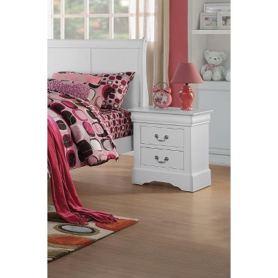 NicBex Nightstand with 2 Drawers,22 inch /21 inch Side Table with Metal Handles and  Elegant Finish,Classic Bedside Table for Bedroom,Living Room