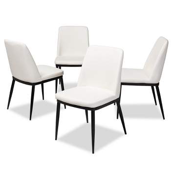 Set of 4 Darcell Modern and Contemporary Faux Leather Upholstered Dining Chairs - Baxton Studio