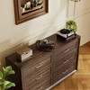 Famapy Farmhouse Buffet Storage Cabinet Dresser Accent Cabinet with 6 Drawers, White Wood Dresser for Bedroom, Living Room, Hallway - 4 of 4