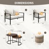 EAGLE PEAK Sunset Dune 6 Piece Collection Modern Outdoor Furniture Set, Patio Wicker Lounge Wood Grain - 2 of 4