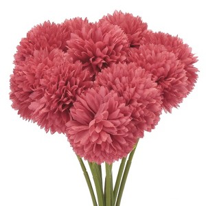 Unique Bargains Silk Chrysanthemum Faux Artificial Flower for DIY Craft Wedding Decoration 10 Pcs - 1 of 3