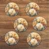 Courtside Market Golden Blush Collection 4″ Circle Ceramic Coasters – 6 Piece Set - 3 of 3