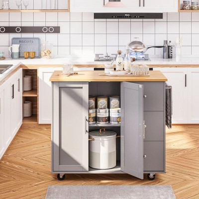 Celebalcony 39.7" W Kitchen Island Cart