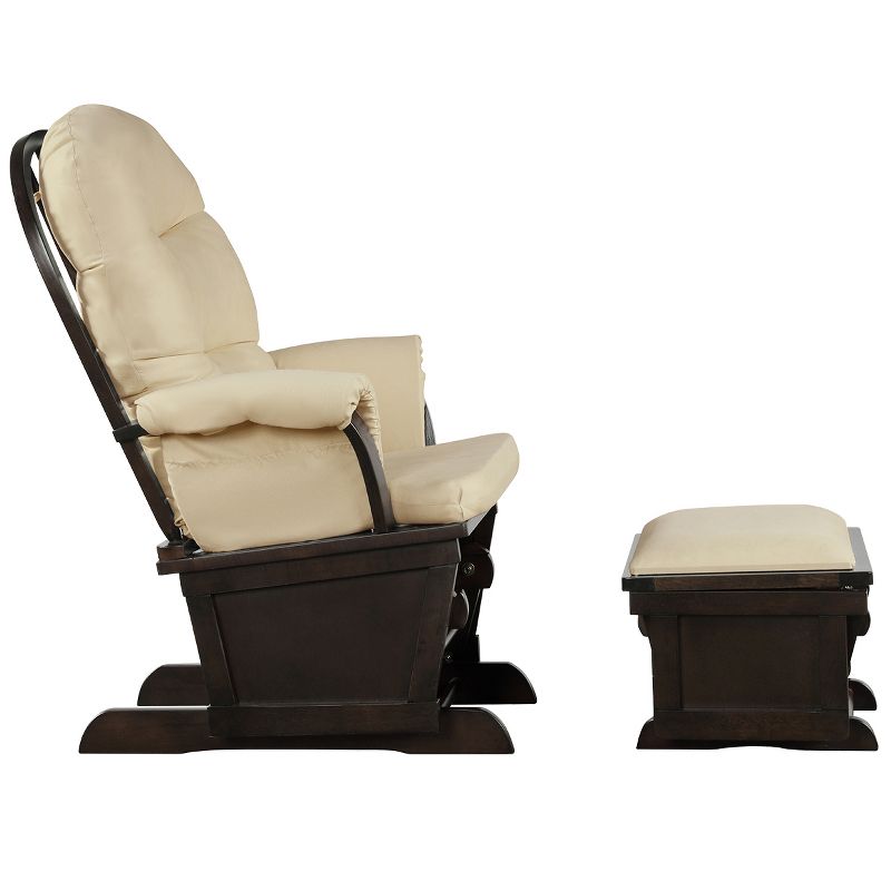 Tangkula Ergonomic Rocking Chair Baby Nursery Chair Glider with Ottoman, 3 of 11