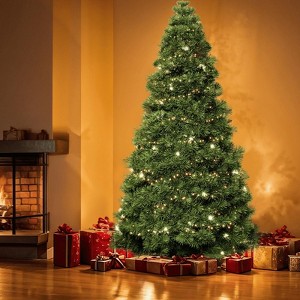 MAYEERTY Pre-lit Artificial Christmas Tree 347 Branch Tips 120 Incandescent Lights - 1 of 4