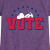 Girls' - Peanuts - Vote Snoopy Fitted Short Sleeve Graphic T-Shirt - 2 of 4