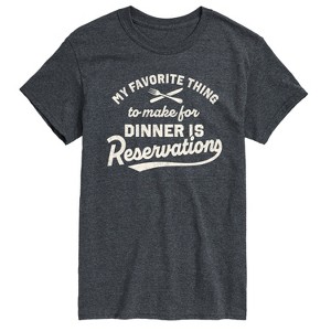 Men's - Instant Message - My Favorite Thing To Make For Dinner Short Sleeve Graphic T-Shirt - 1 of 4