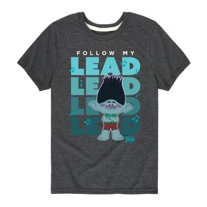 Boys' - Trolls - Branch Follow My Lead Short Sleeve Graphic T-Shirt - 1 of 4