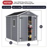 Keter Manor 6 x 8 Foot All Weather Garden Tool Outdoor Storage Shed Durable Resin Organizer with Lockable Double Doors and Fixed Window, Gray - 3 of 4