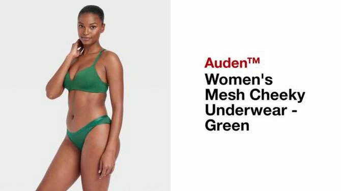 Women's Mesh Cheeky Underwear - Auden™ Green, 2 of 8, play video