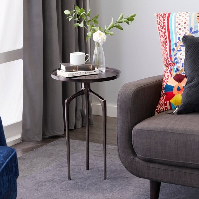 Contemporary Metal Tripod Accent Table - Olivia & May