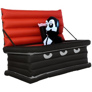 HOMCOM 70.75" Inflatable Halloween Vampire and Giant Coffin, Inflatable Outdoor LED Yard Display, Waterproof - 1 of 4