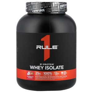 Rule One Proteins R1 Protein Powder Drink Mix, Strawberries & Creme, 5.03 lbs (2.28 kg) - 1 of 4