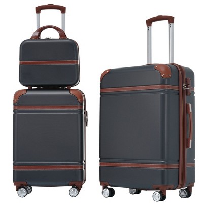 3-pieces Hardshell Luggage 20"+28" Luggages And Cosmetic Case Spinner Suitcase With TSA Lock Lightweight Set For Women Travel Storage必填