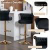 MOONMISS Swivel Bar Stools Set of 2 Adjustable Counter Height Chairs with Footrest for Kitchen, Dining Room - 2 of 4