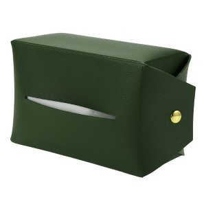 Unique Bargains Universal Car Tissue Holder Napkin Box Car Backseat Extra Large Tissue Organization Faux Leather - 1 of 4