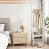 Metal corner hangers, independent hangers with 2-layer storage shelves, floor hangers for corridors, entrances, bedrooms, living rooms, and offices - 4 of 4