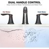 Whizmax 8 Inch Bathroom Faucets for Sink 3 Hole, Widespread Brushed Nickel Bathroom Faucet with Pop up Drain and cUPC Lead-Free Hose,2 Packs - 3 of 4