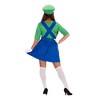 Adult Green Plumber Dress Costume - 3 of 4