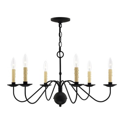 Livex Lighting Heritage 6 - Light Chandelier in  Black
