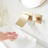 BWE Single Handle Wall Mount Spout Waterfall Bathroom Faucet in Brushed Gold - 4 of 4