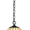 Chloe Lighting Belle Tiffany-Style 2 Light Mission Ceiling Pendent 18`` Shade - 4 of 4