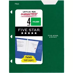 Five star Laminate 4 pockets blue folder 4 folders for 5.50 