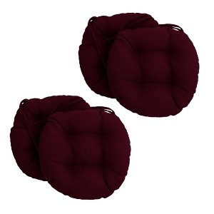 Blazing Needles, 16-inch Spun Polyester Solid Outdoor Round Tufted Chair Cushions (Set of 4) - 1 of 1