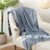 Saro Lifestyle Trendy Stripe and Herringbone Fringed Throw - image 3 of 3