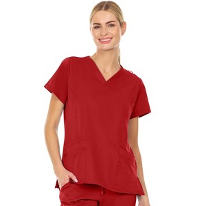 Medichic Women's Eleanor 3-Pocket Stretch V-Neck Scrub Top - 1 of 3