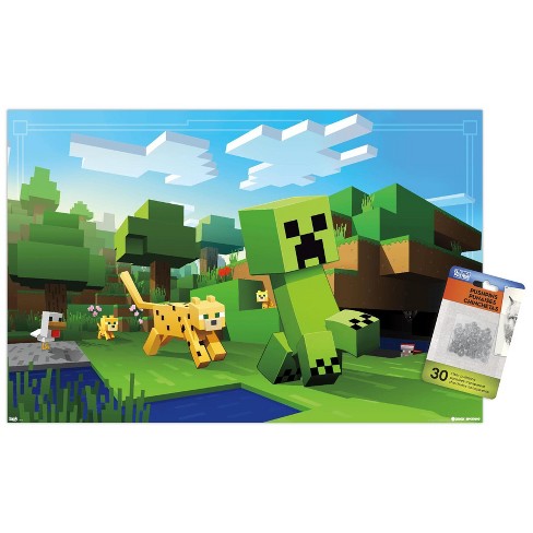 Trends International Minecraft Earth - Key Art Framed Wall Poster
