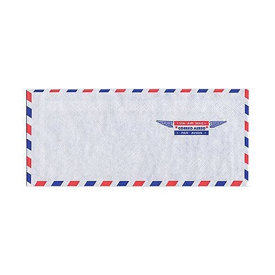 JAM Paper #10 Airmail Envelopes 4.125 x 9.5 White A35532I