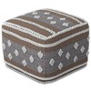Boxwood Outdoor/Indoor Pouf White/Beige/Gray - WyndenHall: Contemporary Square Upholstered, No Assembly Required - 2 of 4