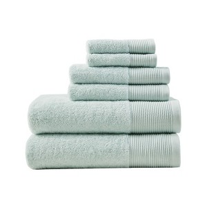 SEVOBAL Bath Towel and Washcloth Sets Luxurious Antimicrobial Cotton Tencel Blend Towel Set for Bathroom Use, Seafoam, 14.17"*10.24"*8.66" - 1 of 4