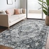 Machine Washable Area Rug Vintage Printed Low Pile Distressed Indoor Carpet Non Slip Foldable Rug for Living Room Bedroom Dining Room - 2 of 4