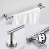 Dracelo 3-Piece Bathroom Hardware Set with Toilet Paper Holder, Towel Ring, Adjustable Towel Bar, Wall Mount Bath Accessory Set - 3 of 4