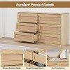 Acekool 6 Drawer Rattan Dresser, Slim Storage Chest for Bedroom, Living Room, Entryway - 4 of 4